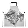 Tribal Indian Bull Skull Print Apron