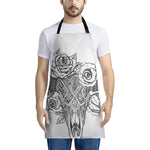 Tribal Indian Bull Skull Print Apron