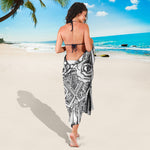 Tribal Indian Bull Skull Print Beach Sarong Wrap