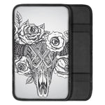 Tribal Indian Bull Skull Print Car Center Console Cover