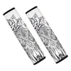 Tribal Indian Bull Skull Print Car Seat Belt Covers