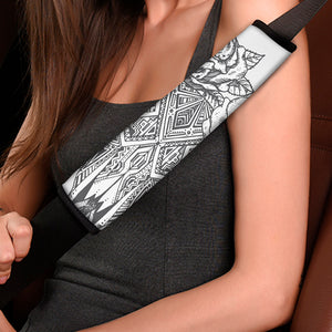 Tribal Indian Bull Skull Print Car Seat Belt Covers