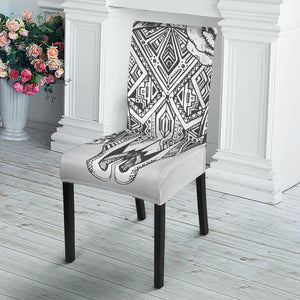 Tribal Indian Bull Skull Print Dining Chair Slipcover