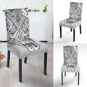 Tribal Indian Bull Skull Print Dining Chair Slipcover