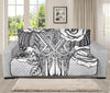 Tribal Indian Bull Skull Print Futon Protector