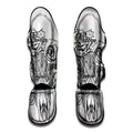 Tribal Indian Bull Skull Print Muay Thai Shin Guards