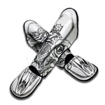 Tribal Indian Bull Skull Print Muay Thai Shin Guard