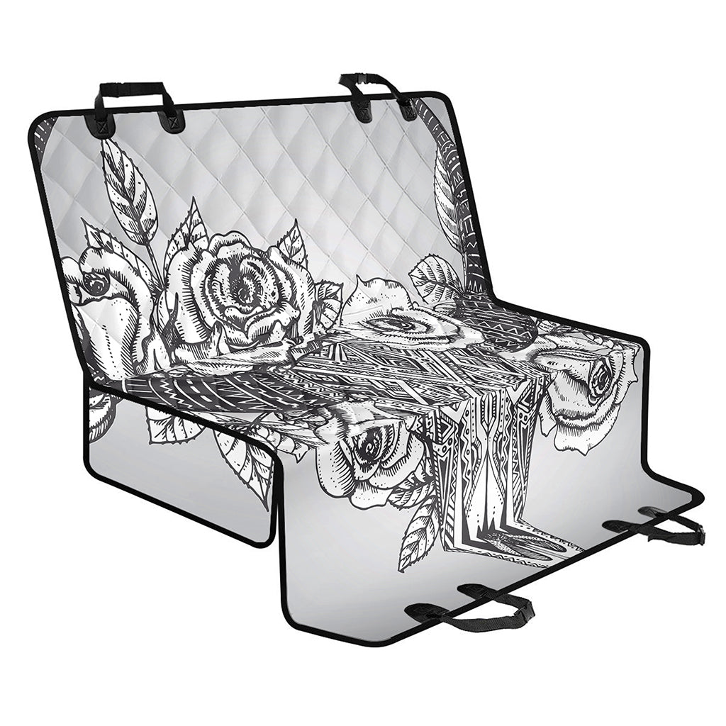 Tribal Indian Bull Skull Print Pet Car Back Seat Cover