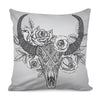 Tribal Indian Bull Skull Print Pillow Cover