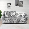 Tribal Indian Bull Skull Print Sofa Cover