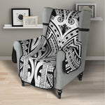 Tribal Maori Polynesian Tattoo Print Armchair Protector