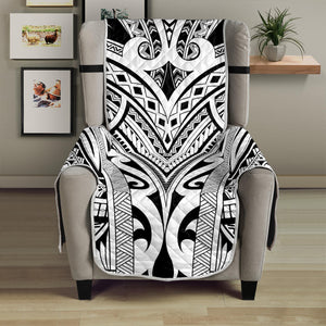 Tribal Maori Polynesian Tattoo Print Armchair Protector