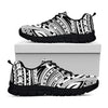 Tribal Maori Polynesian Tattoo Print Black Sneakers