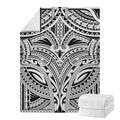 Tribal Maori Polynesian Tattoo Print Blanket