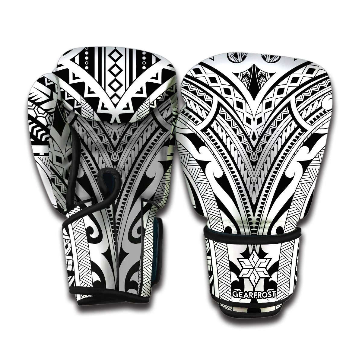 Tribal Maori Polynesian Tattoo Print Boxing Gloves