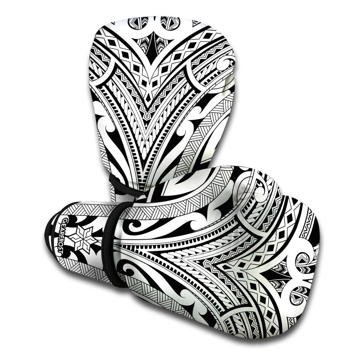 Tribal Maori Polynesian Tattoo Print Boxing Gloves