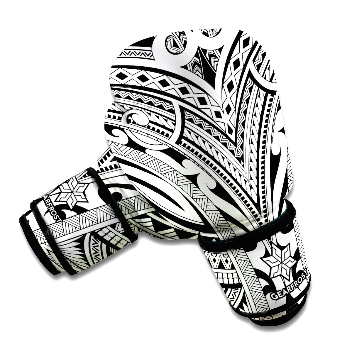 Tribal Maori Polynesian Tattoo Print Boxing Gloves