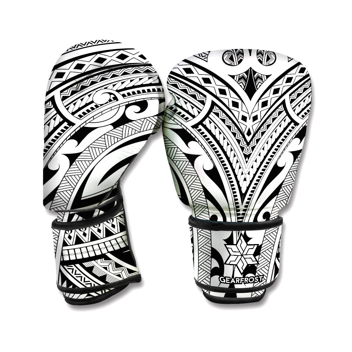 Tribal Maori Polynesian Tattoo Print Boxing Gloves