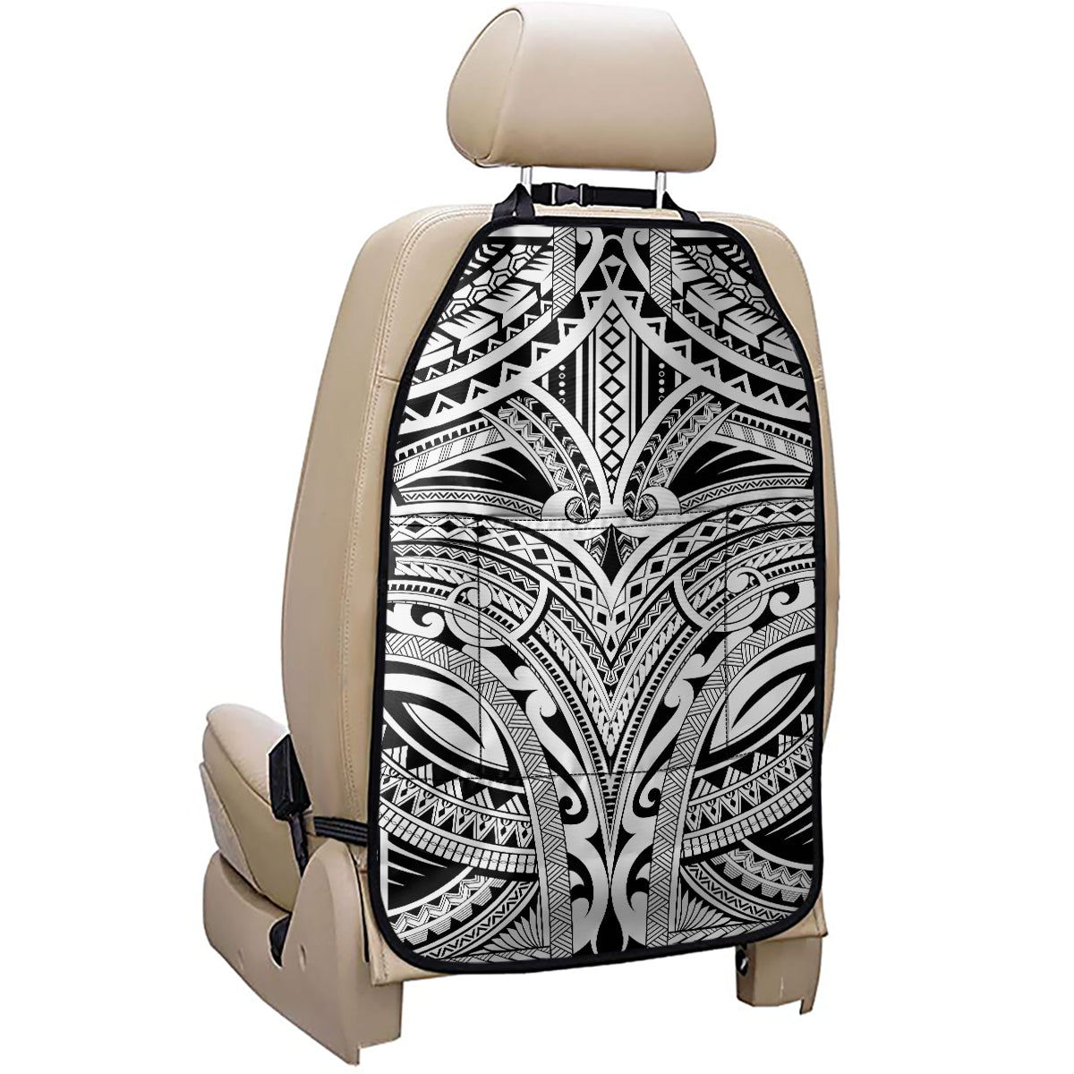 Tribal Maori Polynesian Tattoo Print Car Seat Organizers