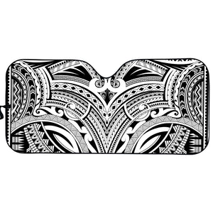 Tribal Maori Polynesian Tattoo Print Car Sun Shade