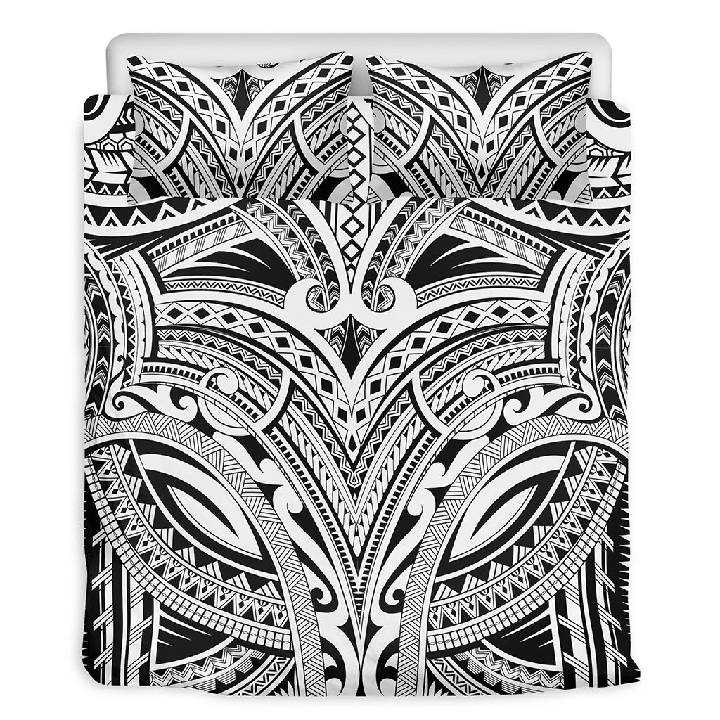 Tribal Maori Polynesian Tattoo Print Duvet Cover Bedding Set