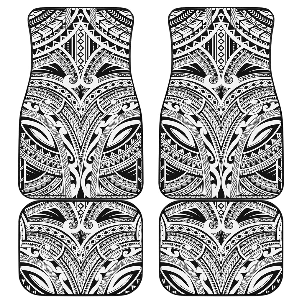 Tribal Maori Polynesian Tattoo Print Front and Back Car Floor Mats