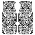 Tribal Maori Polynesian Tattoo Print Front and Back Car Floor Mats