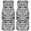 Tribal Maori Polynesian Tattoo Print Front and Back Car Floor Mats