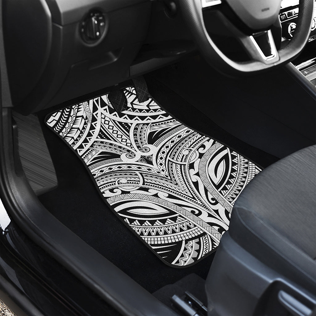 Tribal Maori Polynesian Tattoo Print Front and Back Car Floor Mats