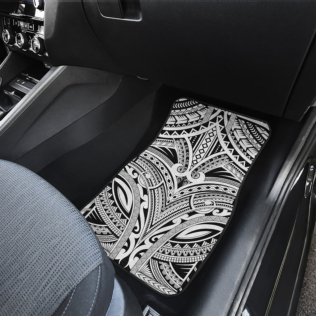 Tribal Maori Polynesian Tattoo Print Front and Back Car Floor Mats