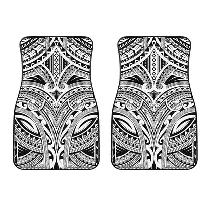 Tribal Maori Polynesian Tattoo Print Front Car Floor Mats