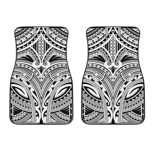 Tribal Maori Polynesian Tattoo Print Front Car Floor Mats