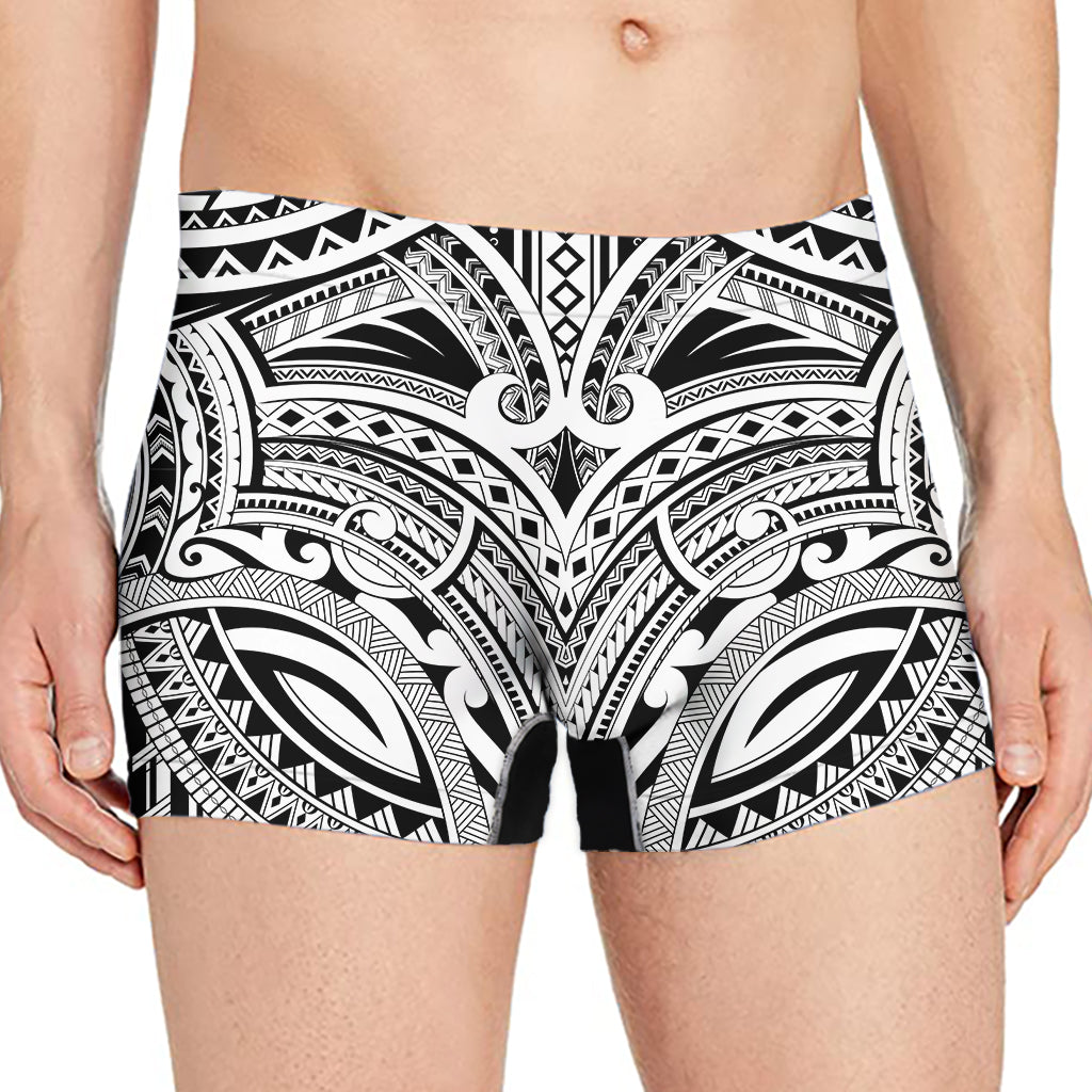 Tribal Maori Polynesian Tattoo Print Men's Boxer Briefs