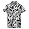 Tribal Maori Polynesian Tattoo Print Men's Short Sleeve Shirt