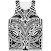 Tribal Maori Polynesian Tattoo Print Men's Tank Top