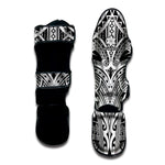 Tribal Maori Polynesian Tattoo Print Muay Thai Shin Guard