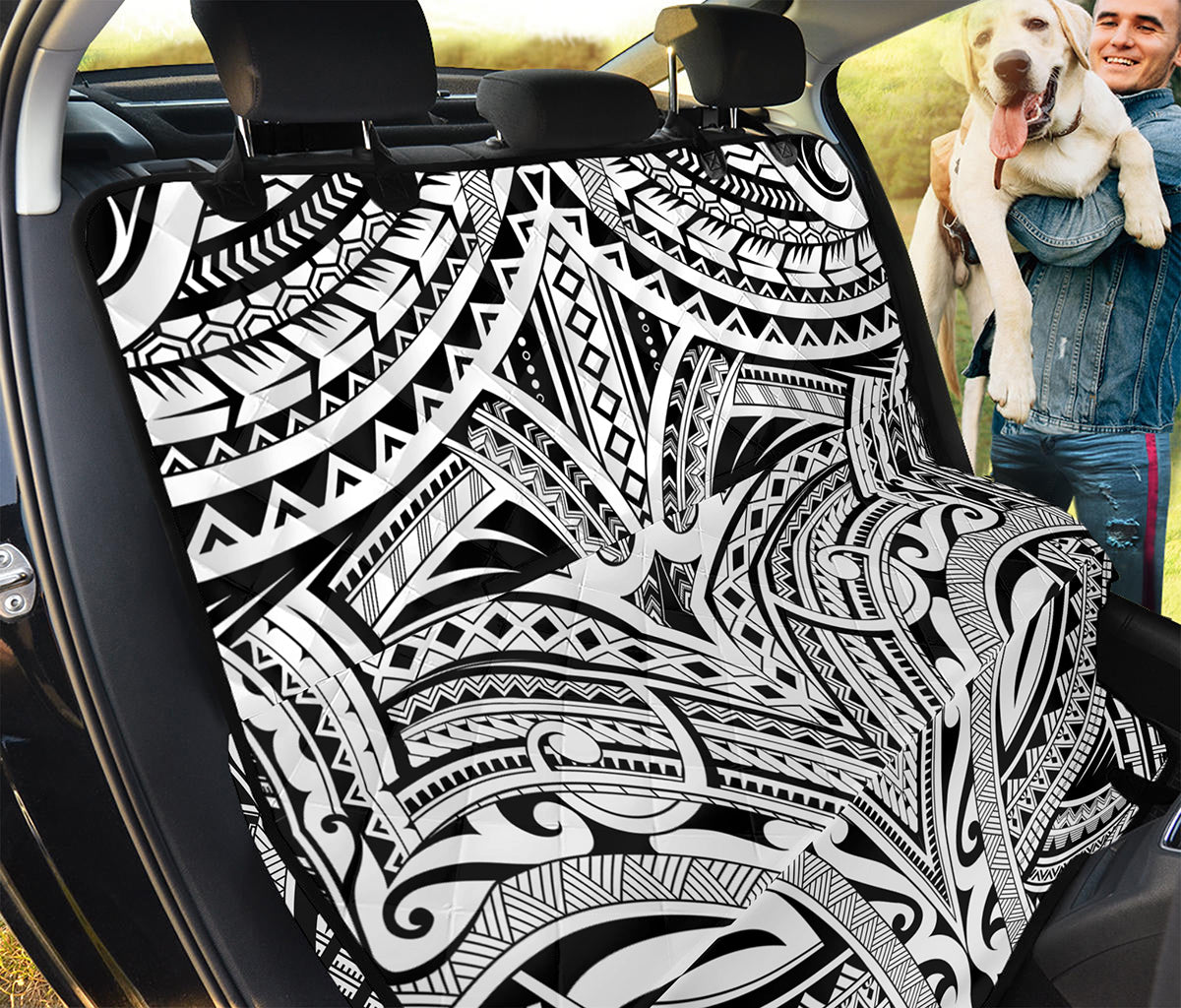 Tribal Maori Polynesian Tattoo Print Pet Car Back Seat Cover