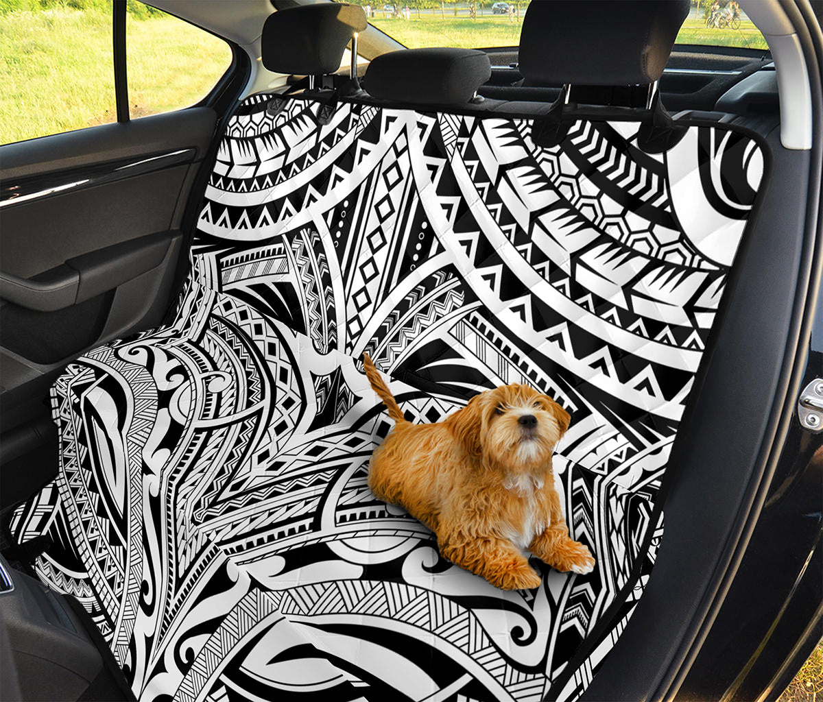 Tribal Maori Polynesian Tattoo Print Pet Car Back Seat Cover