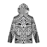 Tribal Maori Polynesian Tattoo Print Pullover Hoodie