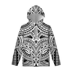 Tribal Maori Polynesian Tattoo Print Pullover Hoodie