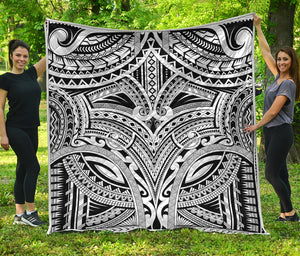 Tribal Maori Polynesian Tattoo Print Quilt