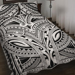 Tribal Maori Polynesian Tattoo Print Quilt Bed Set