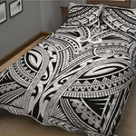 Tribal Maori Polynesian Tattoo Print Quilt Bed Set