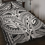 Tribal Maori Polynesian Tattoo Print Quilt Bed Set