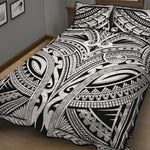 Tribal Maori Polynesian Tattoo Print Quilt Bed Set