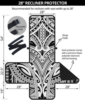 Tribal Maori Polynesian Tattoo Print Recliner Protector