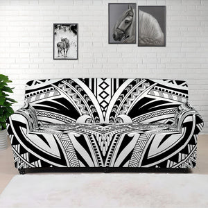 Tribal Maori Polynesian Tattoo Print Sofa Cover