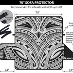 Tribal Maori Polynesian Tattoo Print Sofa Protector