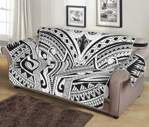 Tribal Maori Polynesian Tattoo Print Sofa Protector