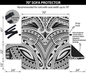 Tribal Maori Polynesian Tattoo Print Sofa Protector